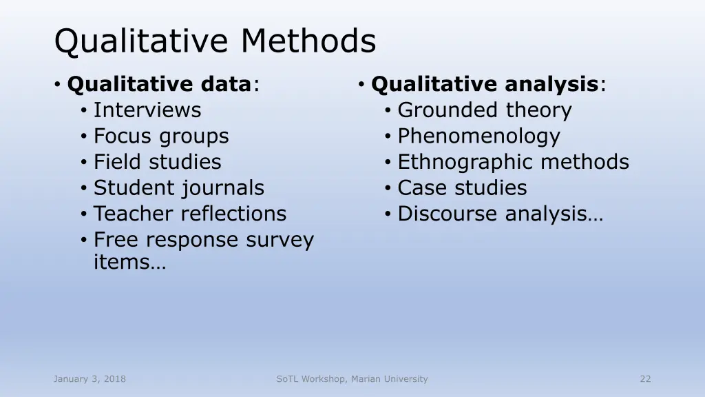 qualitative methods