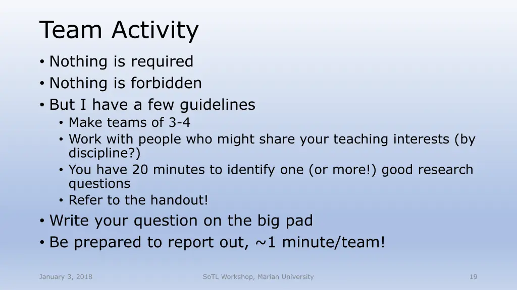 team activity