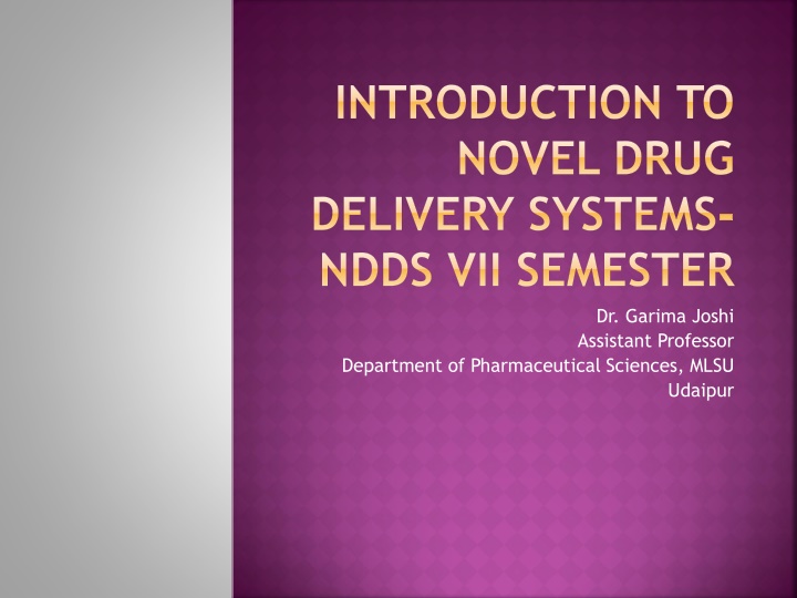 introduction to novel drug delivery systems ndds