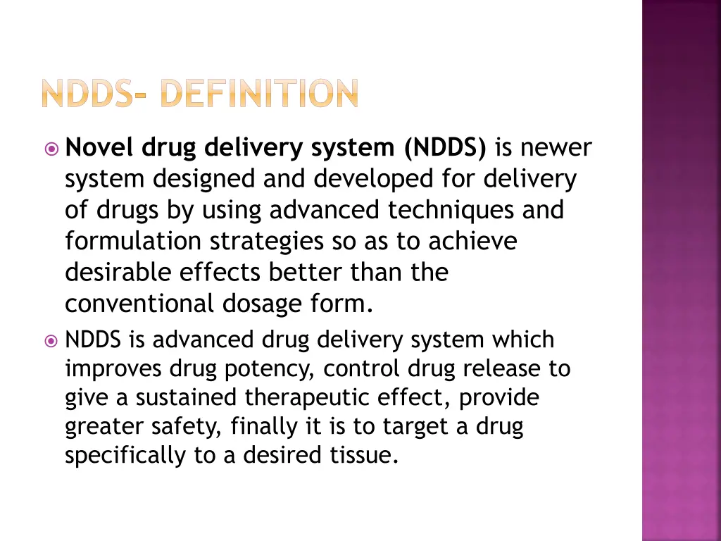 ndds definition