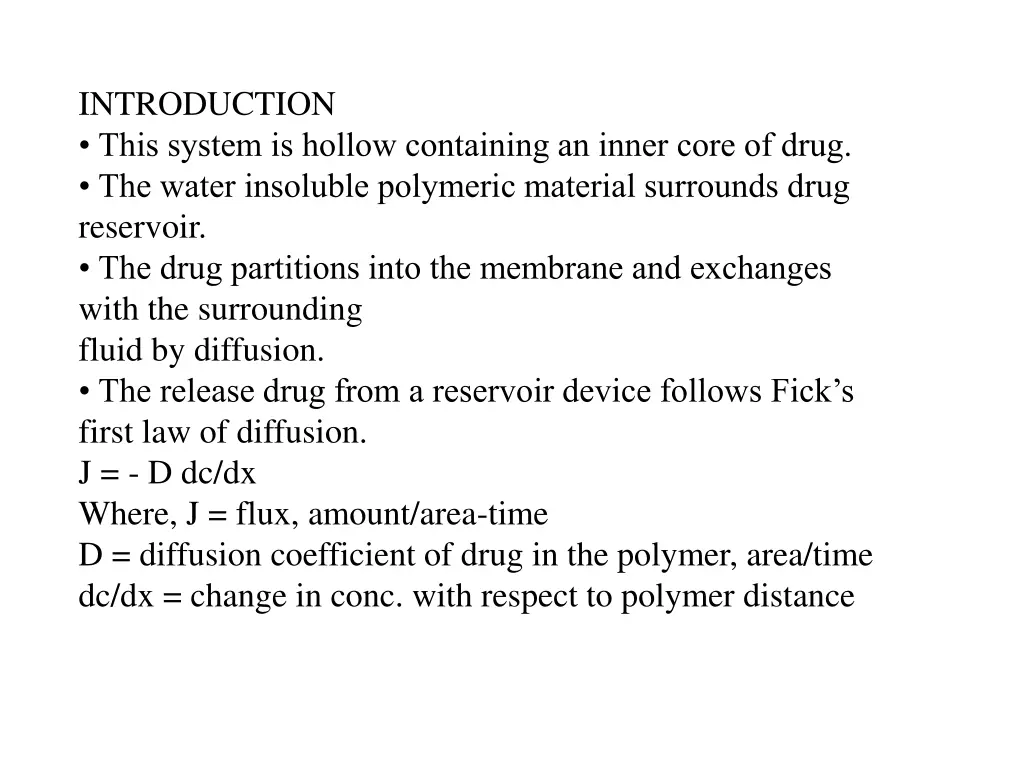introduction this system is hollow containing