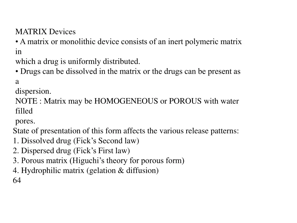 matrix devices a matrix or monolithic device