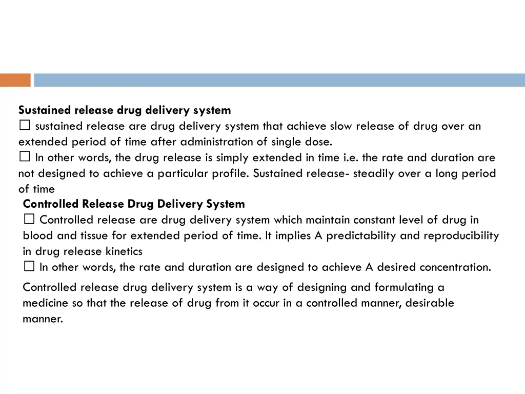 sustained release drug delivery system sustained