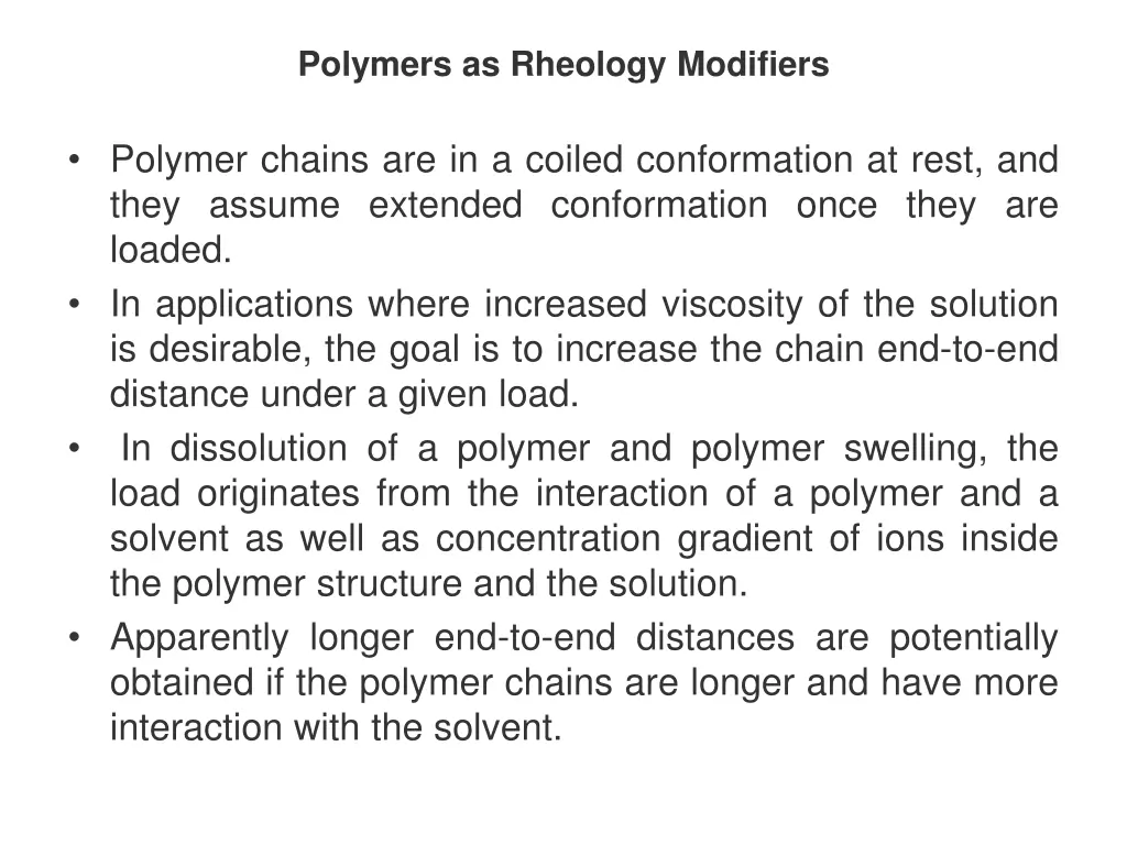 polymers as rheology modifiers