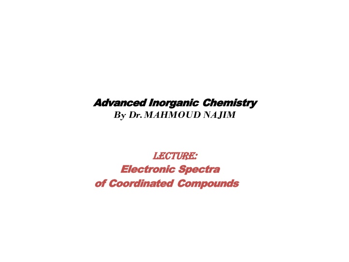 advanced advanced inorganic inorganic chemistry