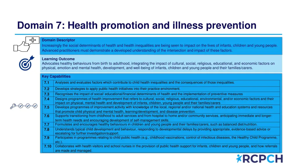 domain 7 health promotion and illness prevention