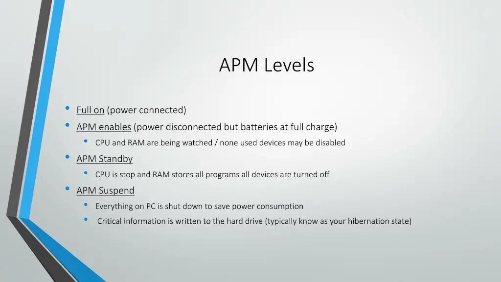 apm levels