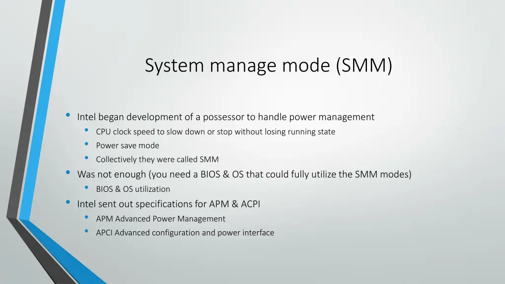 system manage mode smm