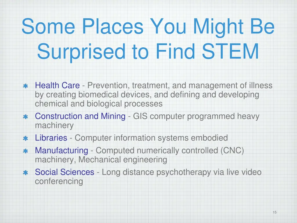 some places you might be surprised to find stem