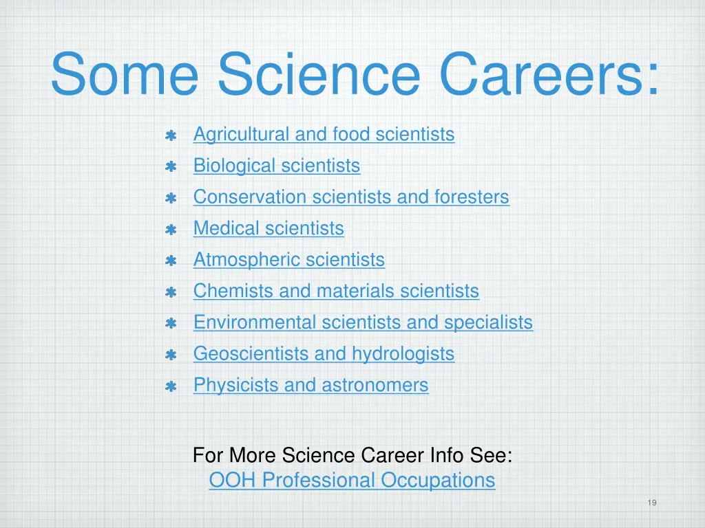 some science careers