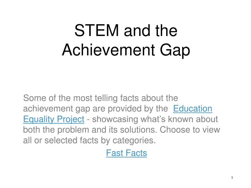 stem and the achievement gap