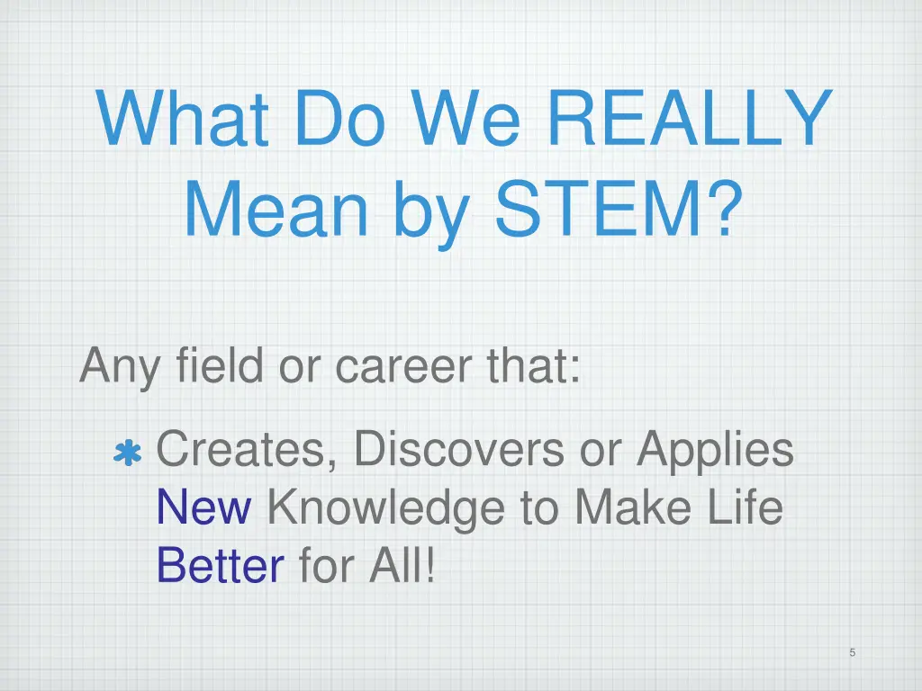 what do we really mean by stem