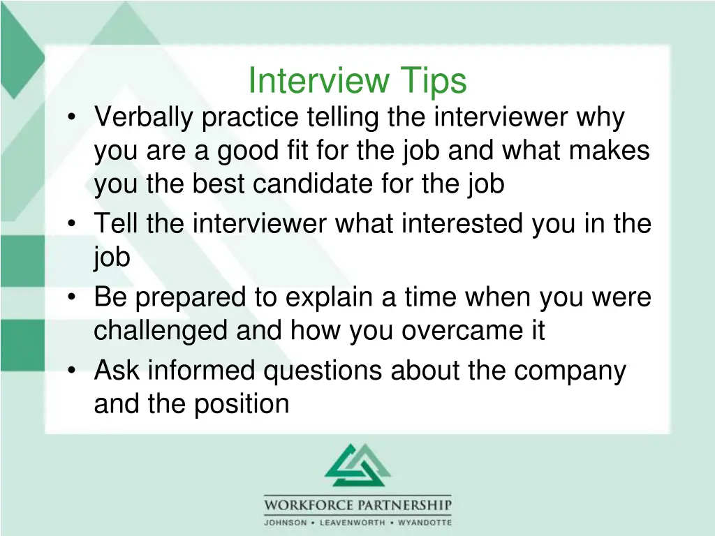 interview tips 2