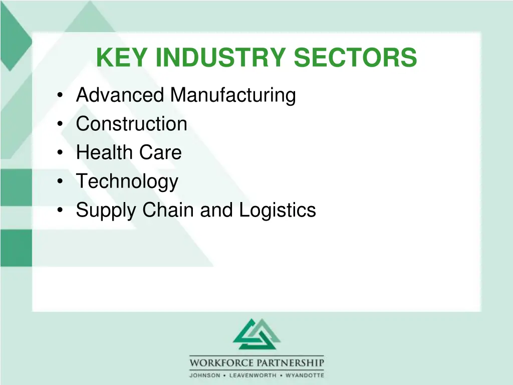key industry sectors