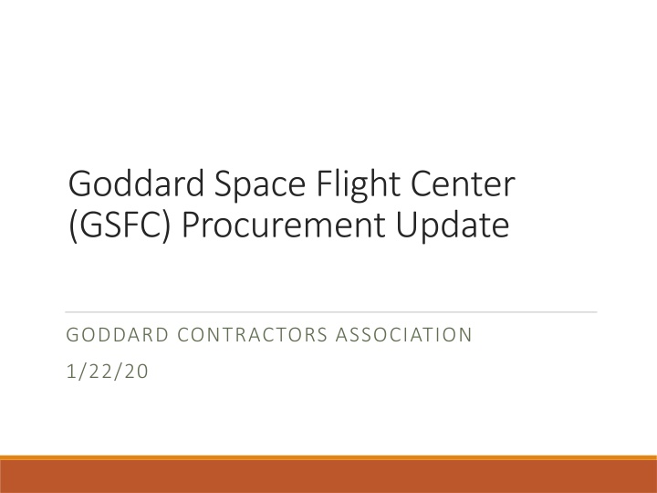 goddard space flight center gsfc procurement
