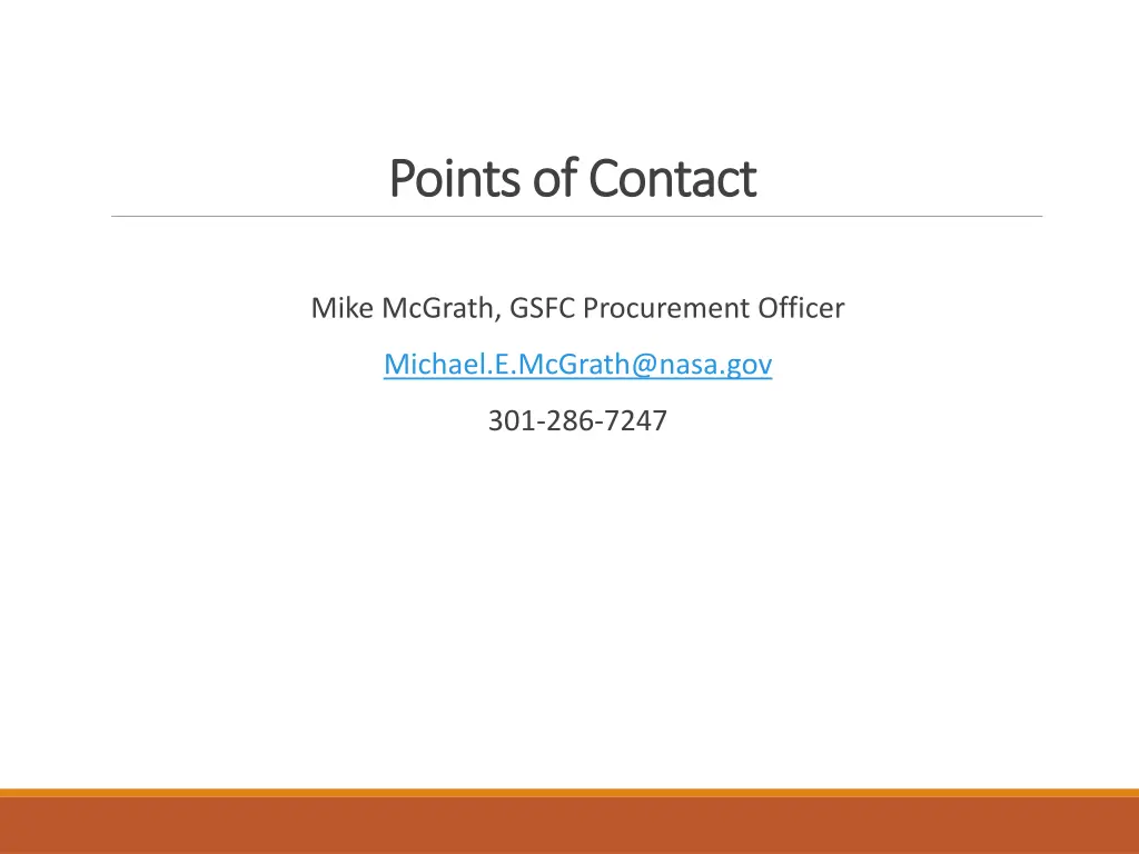 points of contact points of contact