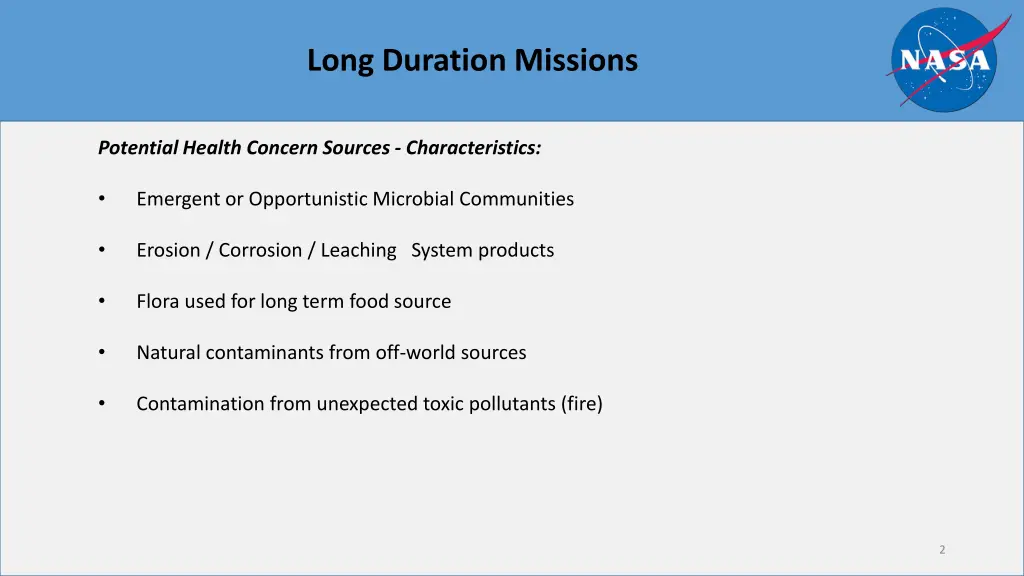 long duration missions