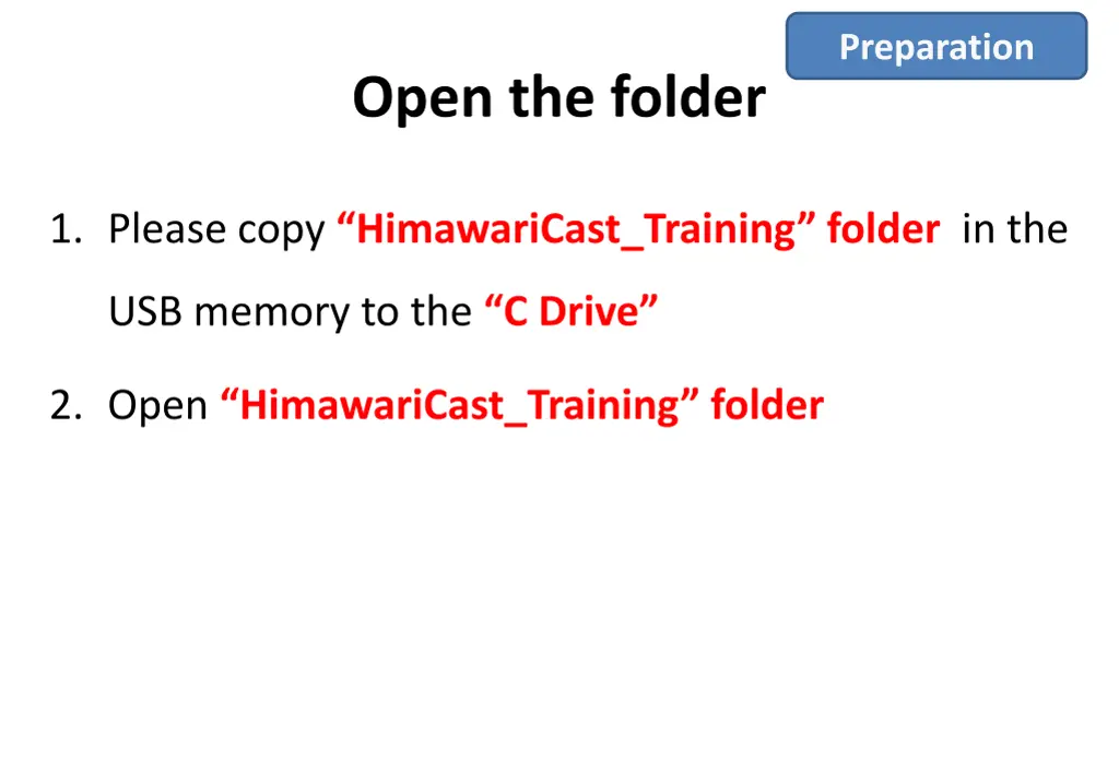 preparation