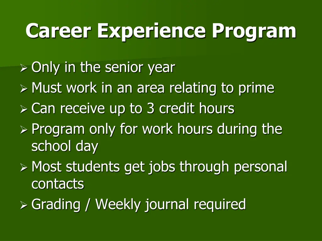 career experience program 1