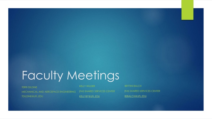 faculty meetings