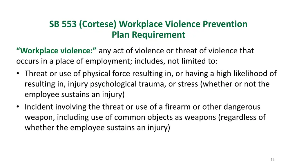 sb 553 cortese workplace violence prevention plan 2