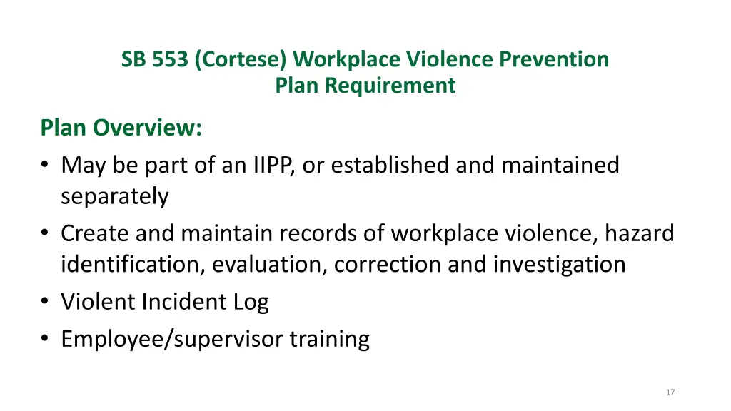 sb 553 cortese workplace violence prevention plan 4