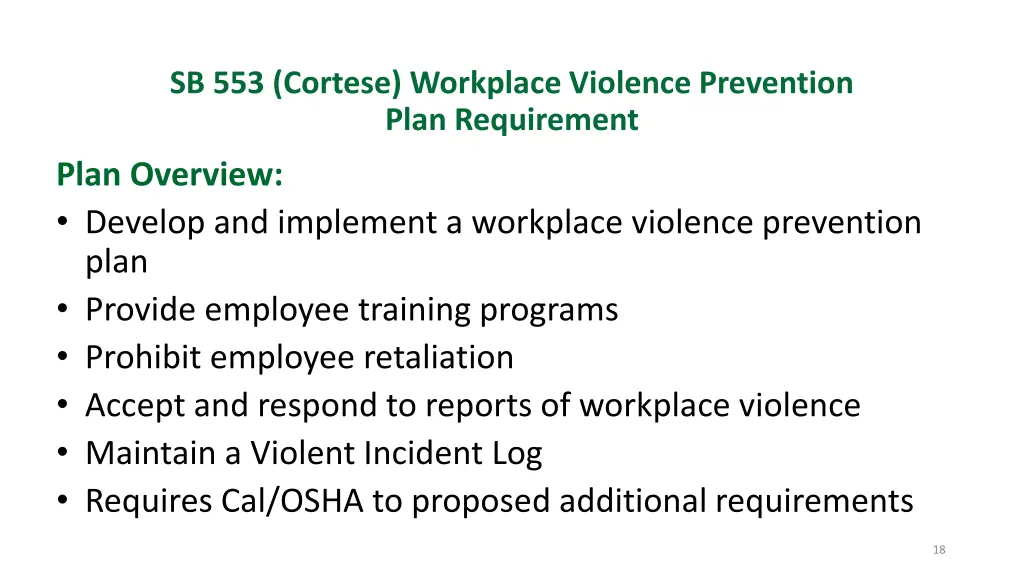 sb 553 cortese workplace violence prevention plan 5
