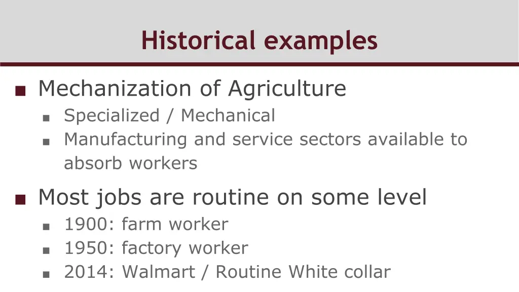 historical examples