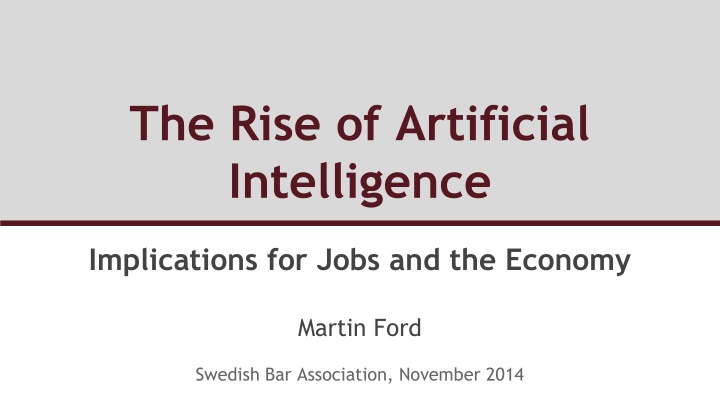 the rise of artificial intelligence
