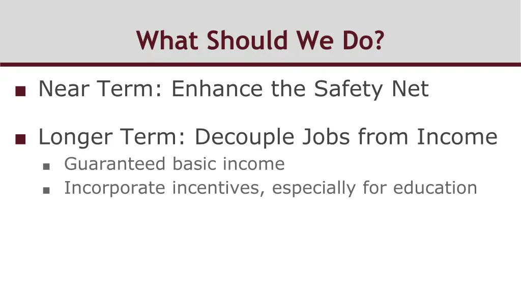 what should we do