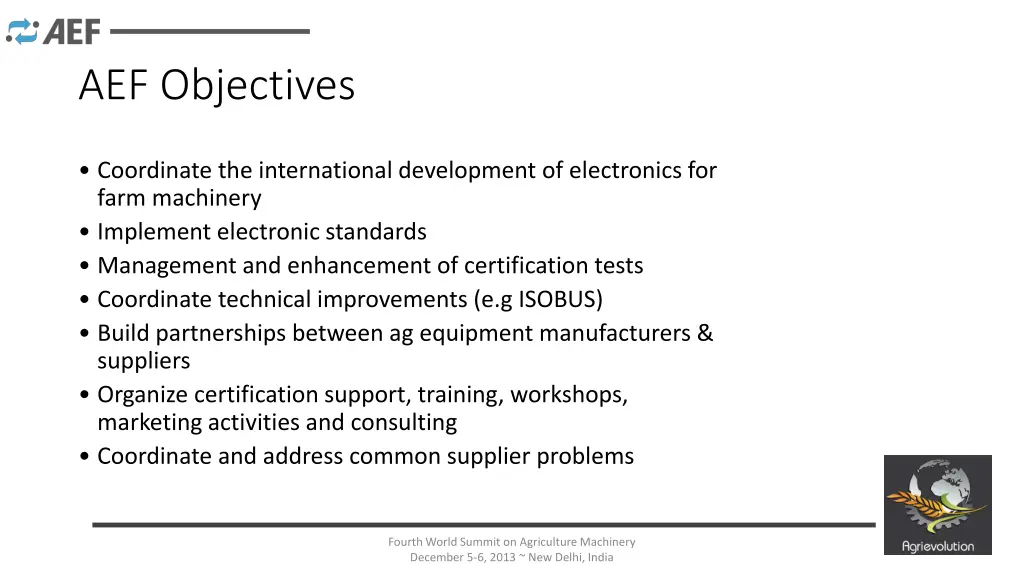 aef objectives