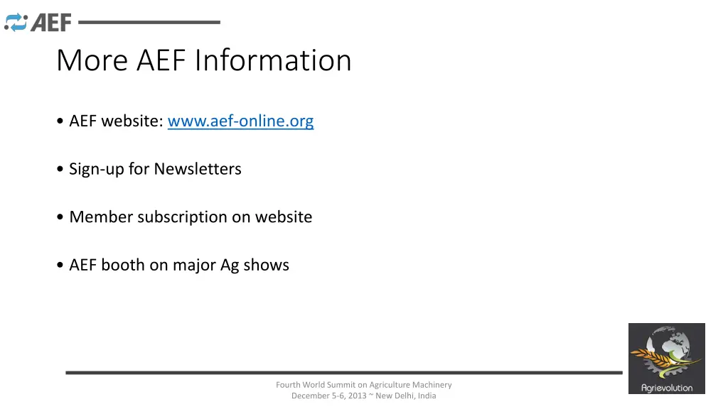 more aef information