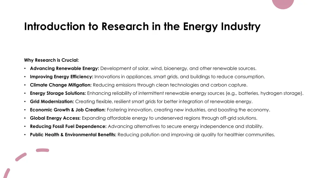 introduction to research in the energy industry