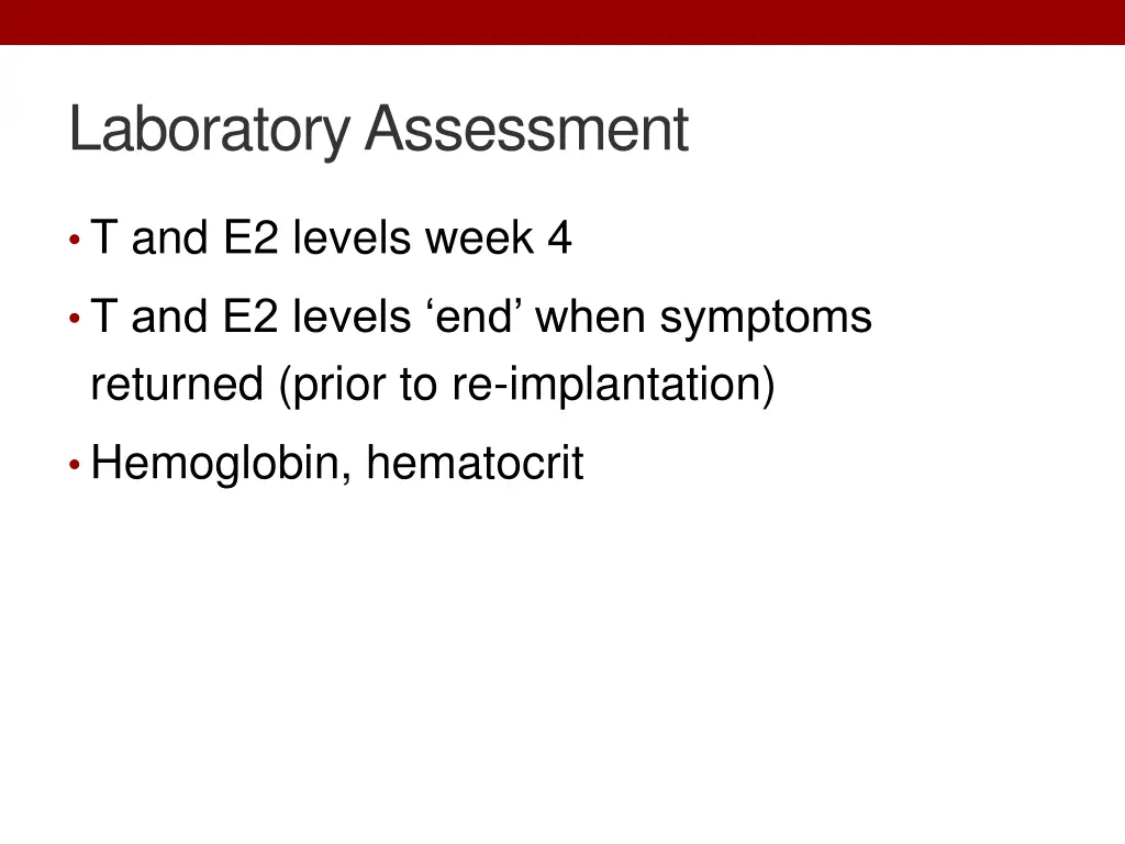 laboratory assessment