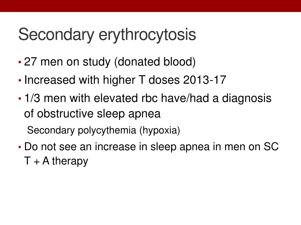 secondary erythrocytosis