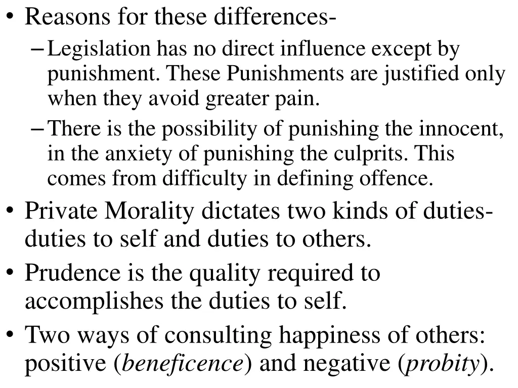 reasons for these differences legislation