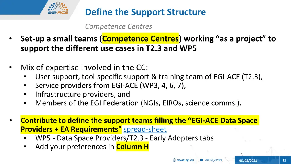 define the support structure