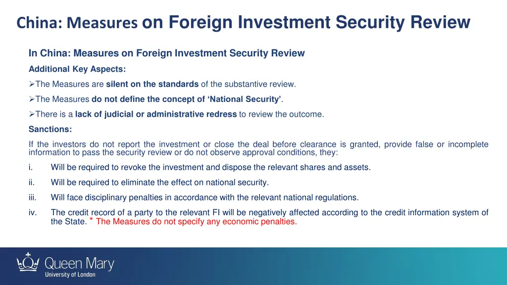 china measures on foreign investment security