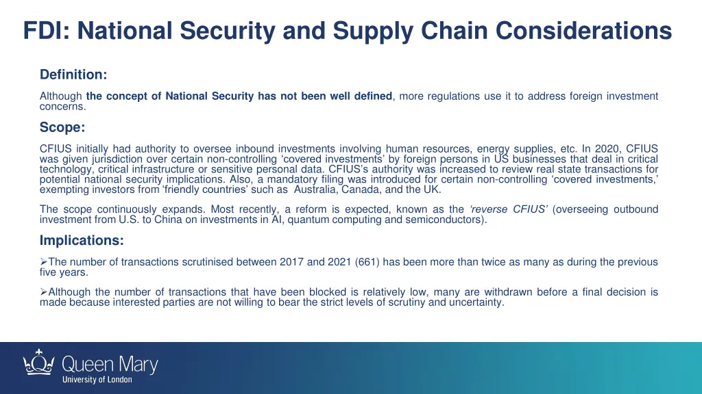 fdi national security and supply chain
