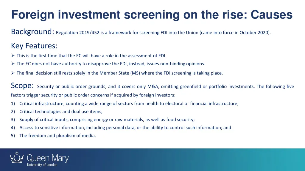 foreign investment screening on the rise causes 1