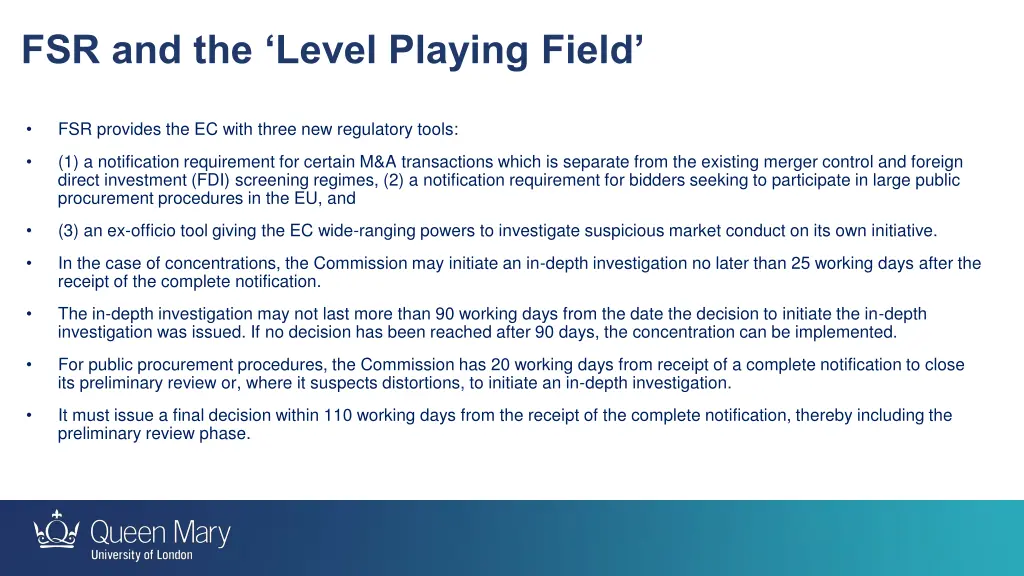 fsr and the level playing field 4