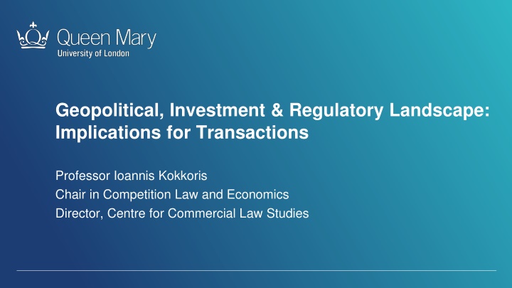 geopolitical investment regulatory landscape