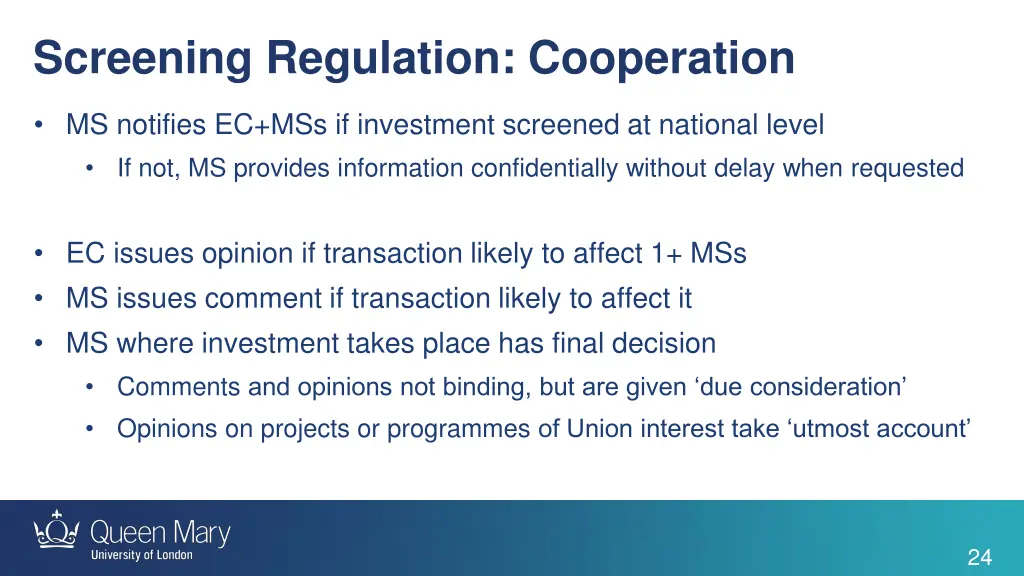 screening regulation cooperation 1