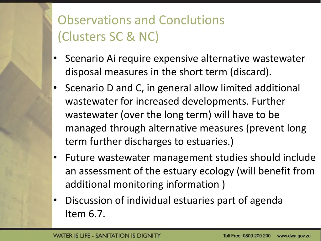 observations and conclutions clusters sc nc