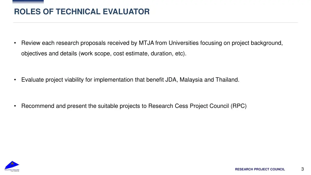 roles of technical evaluator
