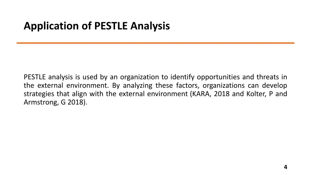application of pestle analysis