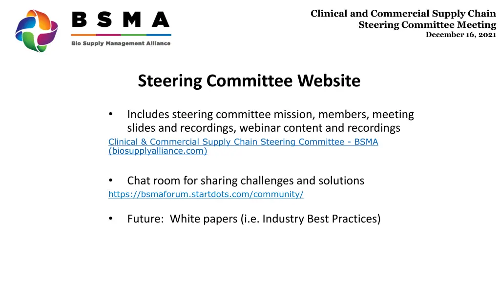 clinical and commercial supply chain steering 10