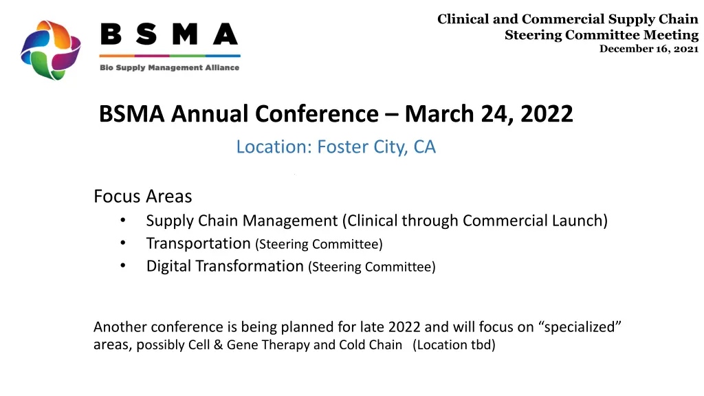 clinical and commercial supply chain steering 2