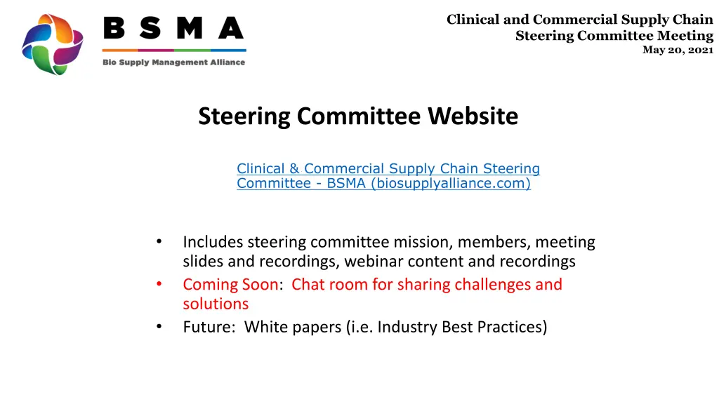 clinical and commercial supply chain steering 3