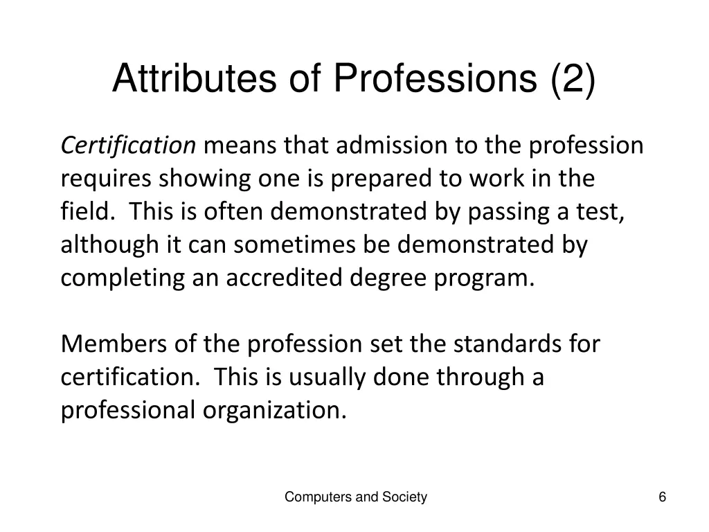 attributes of professions 2